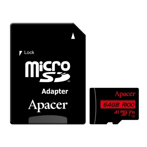 Apacer R100 Micro SDXC UHS-I U1 V10 128GB Class-10 Memory Card with Adapter